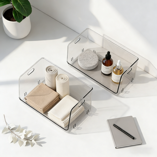 Larnto® Acrylic Storage Bins | Multi-Use Clear Organizers