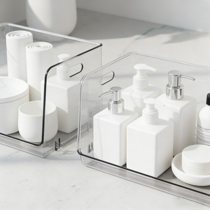 Larnto® Acrylic Storage Bins | Multi-Use Clear Organizers